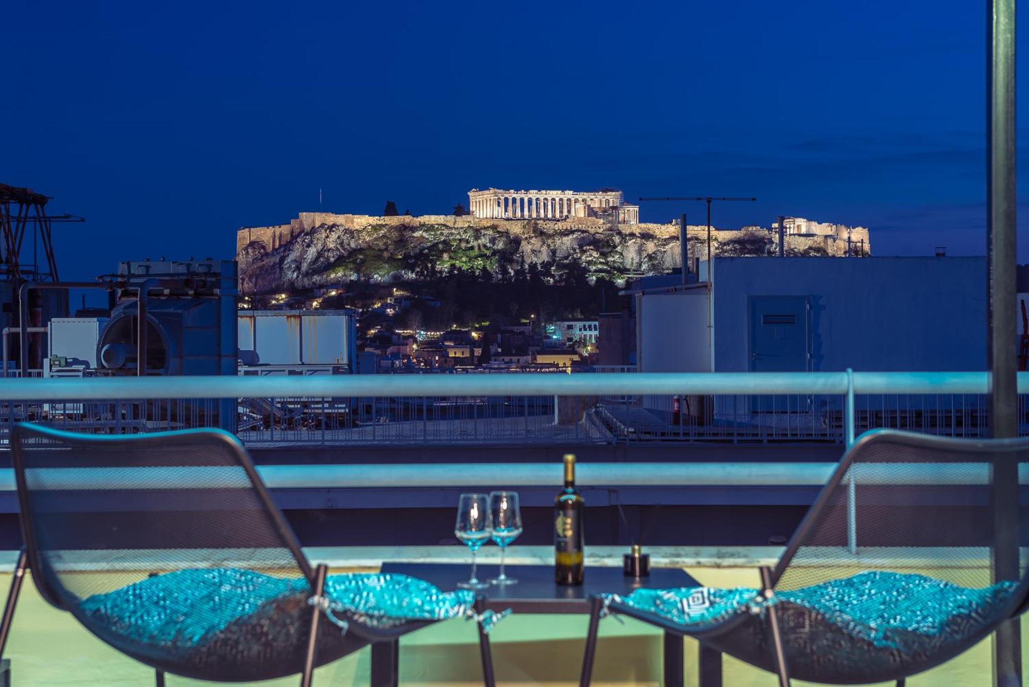 Acropolis View Mini Sky Suite & Hot Tub Atény Exteriér fotografie