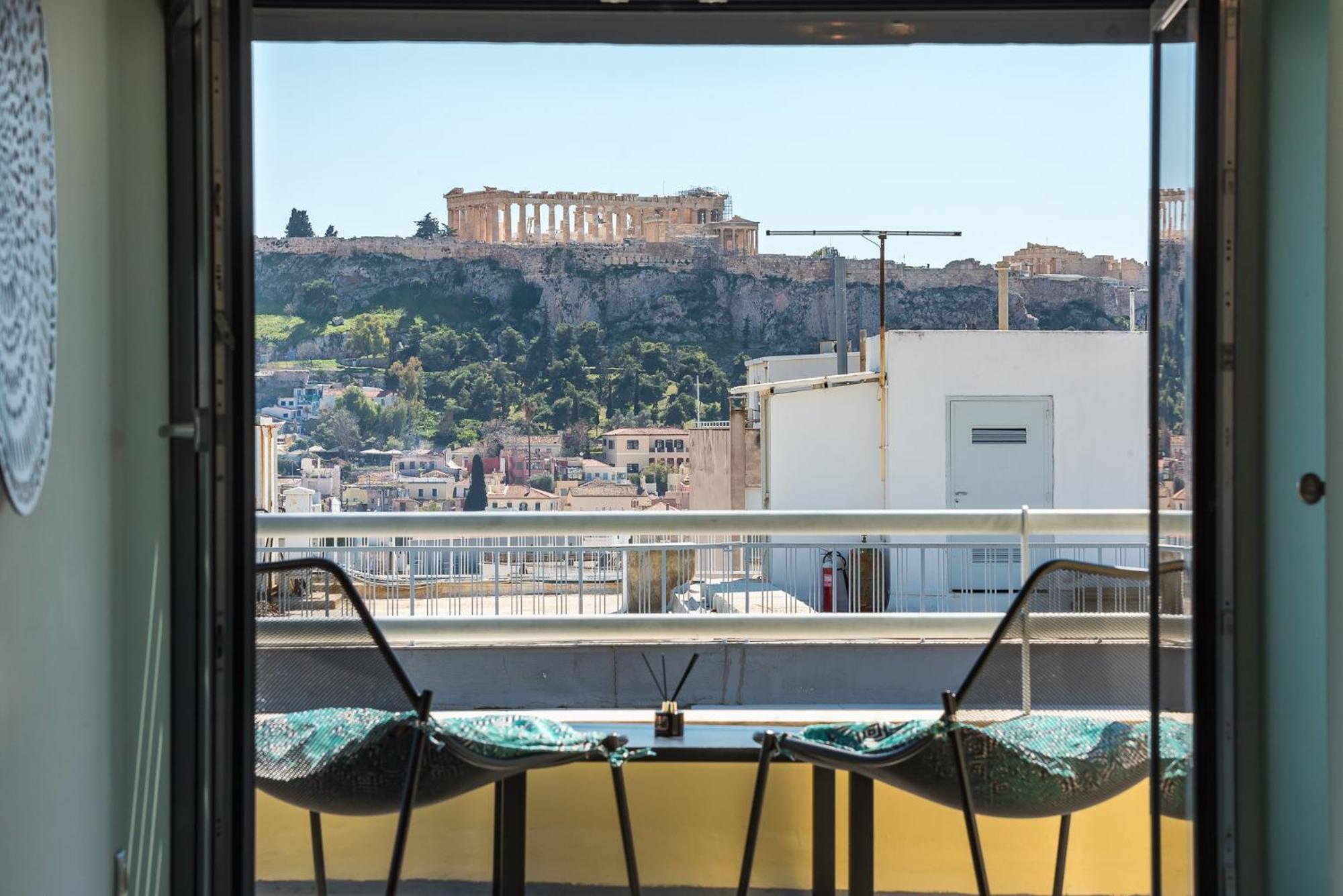 Acropolis View Mini Sky Suite & Hot Tub Atény Exteriér fotografie