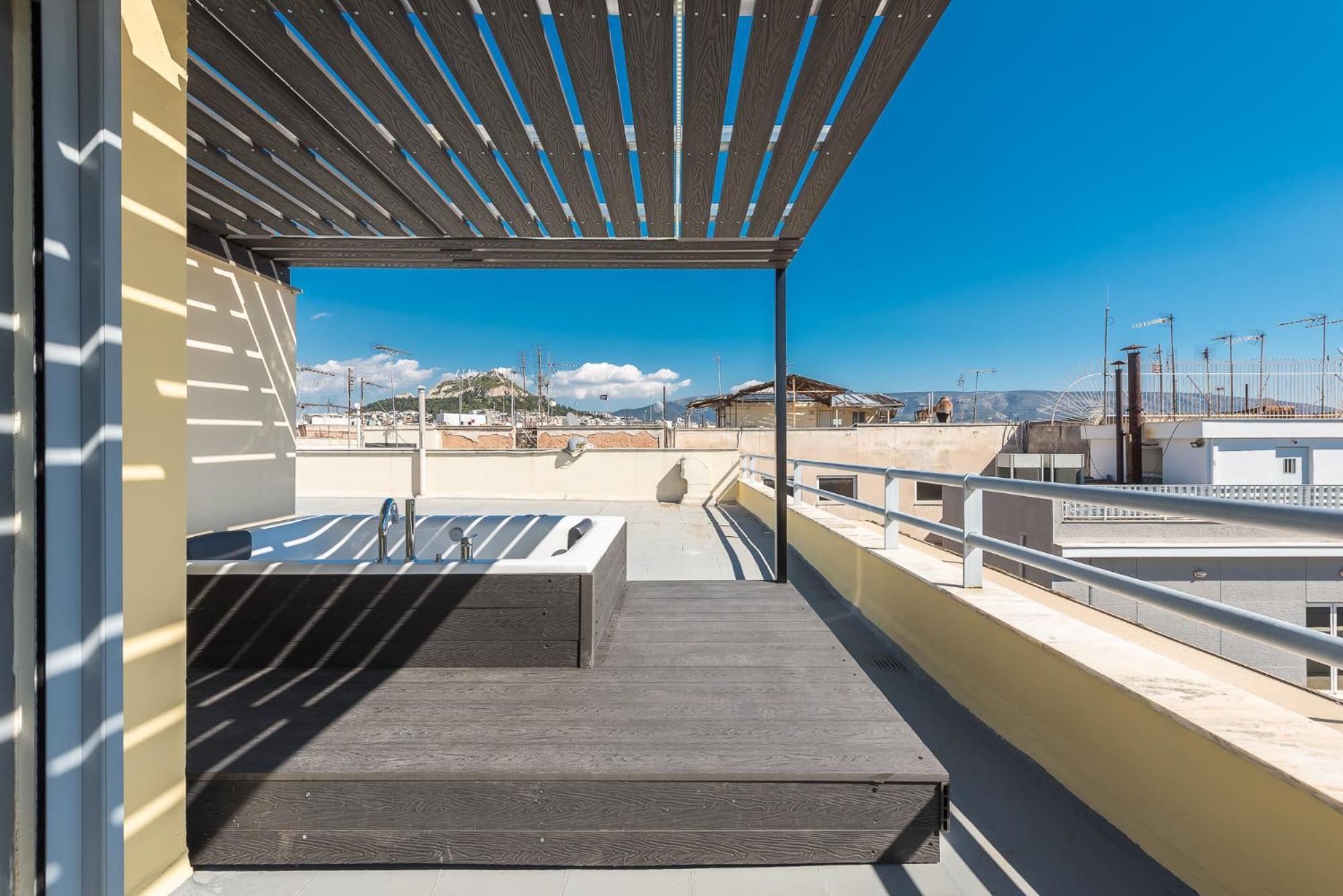 Acropolis View Mini Sky Suite & Hot Tub Atény Exteriér fotografie