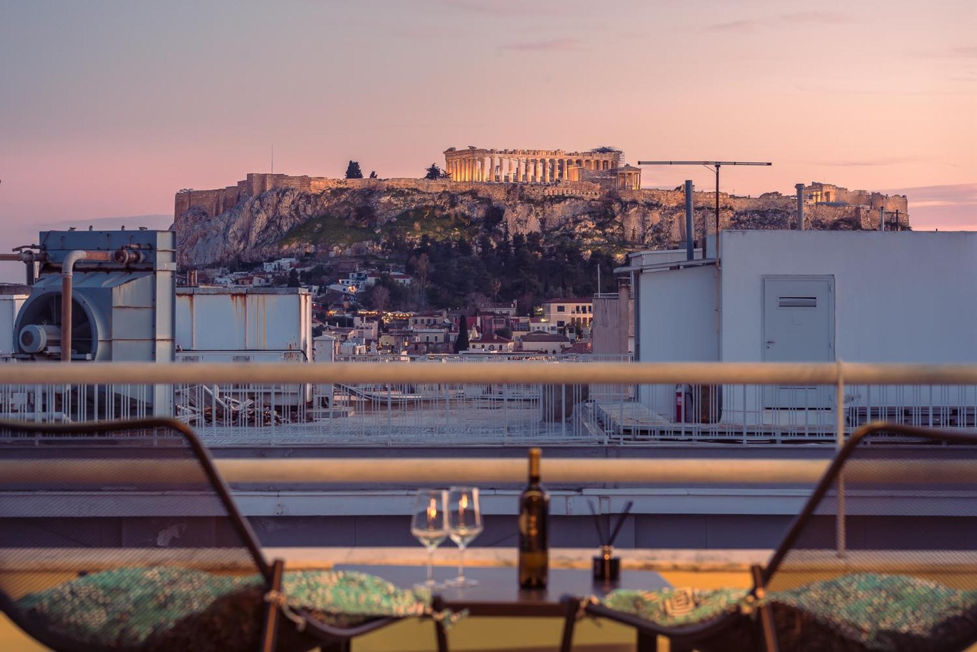 Acropolis View Mini Sky Suite & Hot Tub Atény Exteriér fotografie