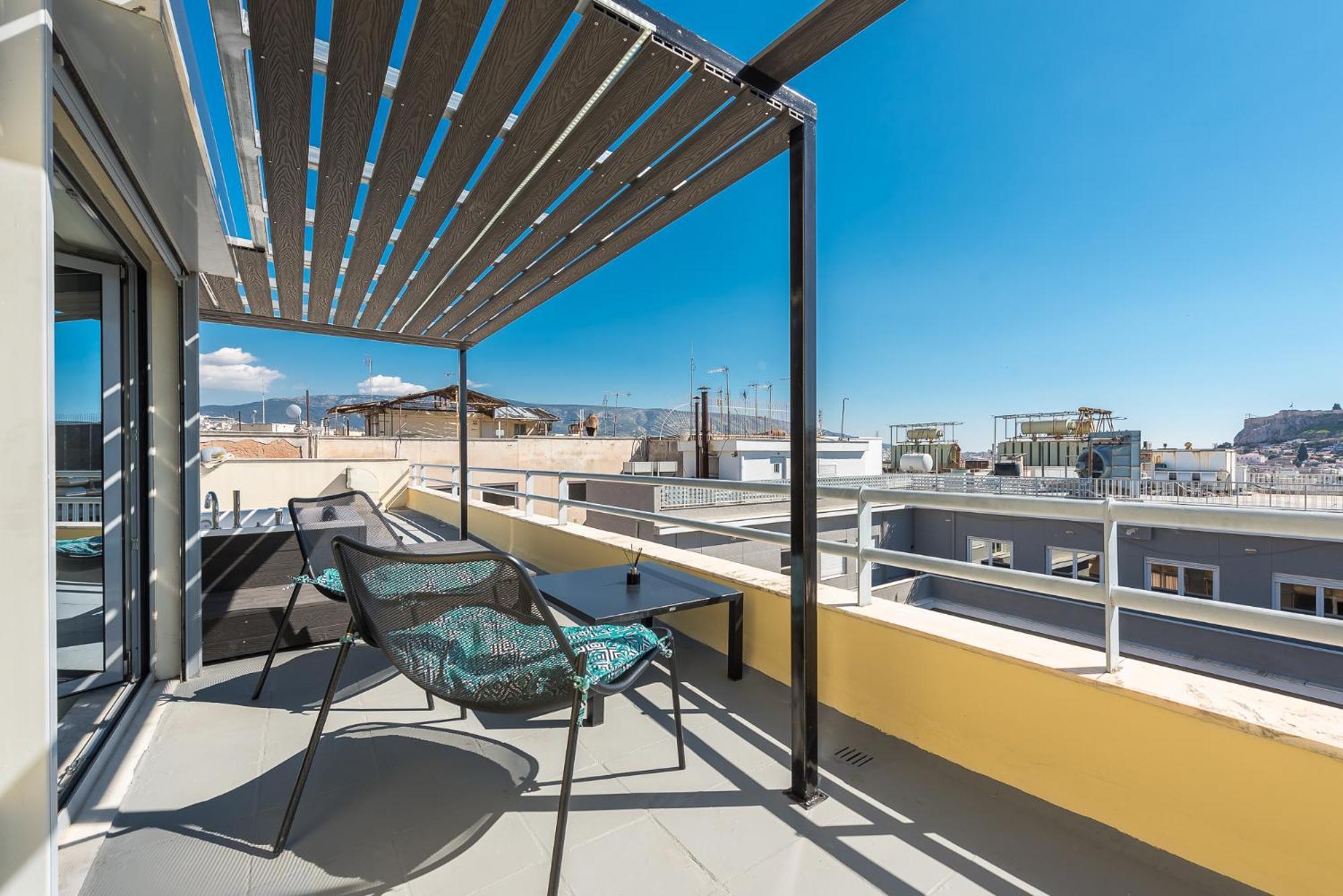 Acropolis View Mini Sky Suite & Hot Tub Atény Exteriér fotografie