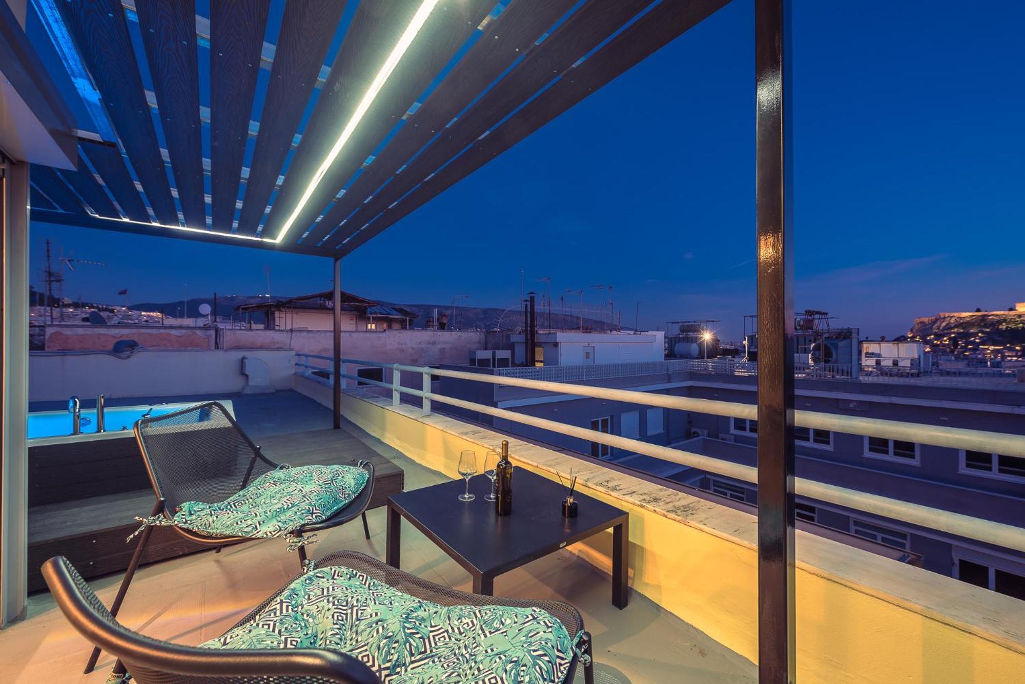 Acropolis View Mini Sky Suite & Hot Tub Atény Exteriér fotografie