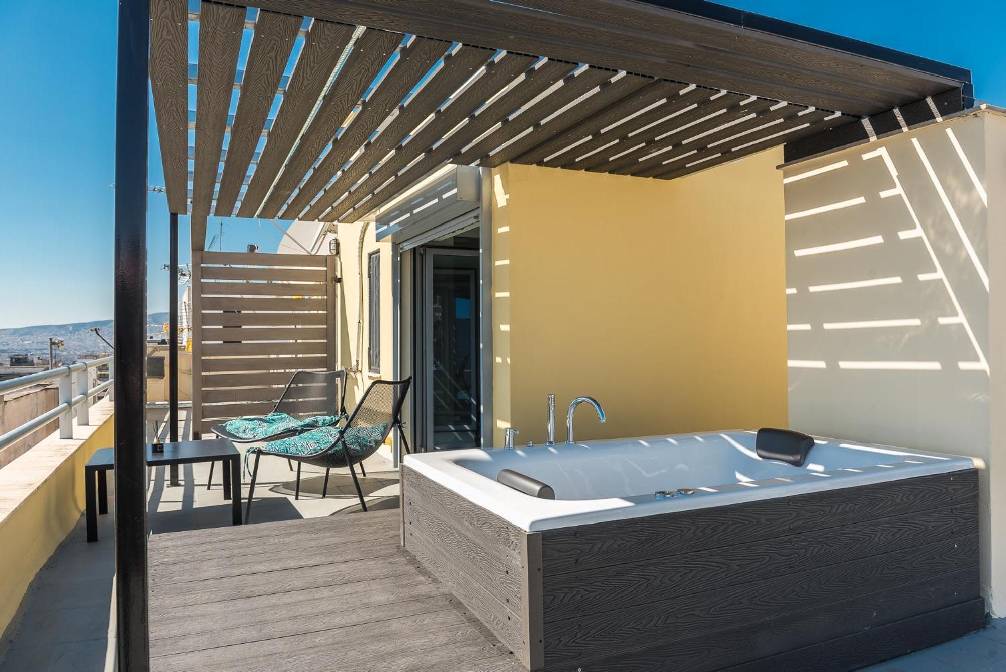 Acropolis View Mini Sky Suite & Hot Tub Atény Exteriér fotografie