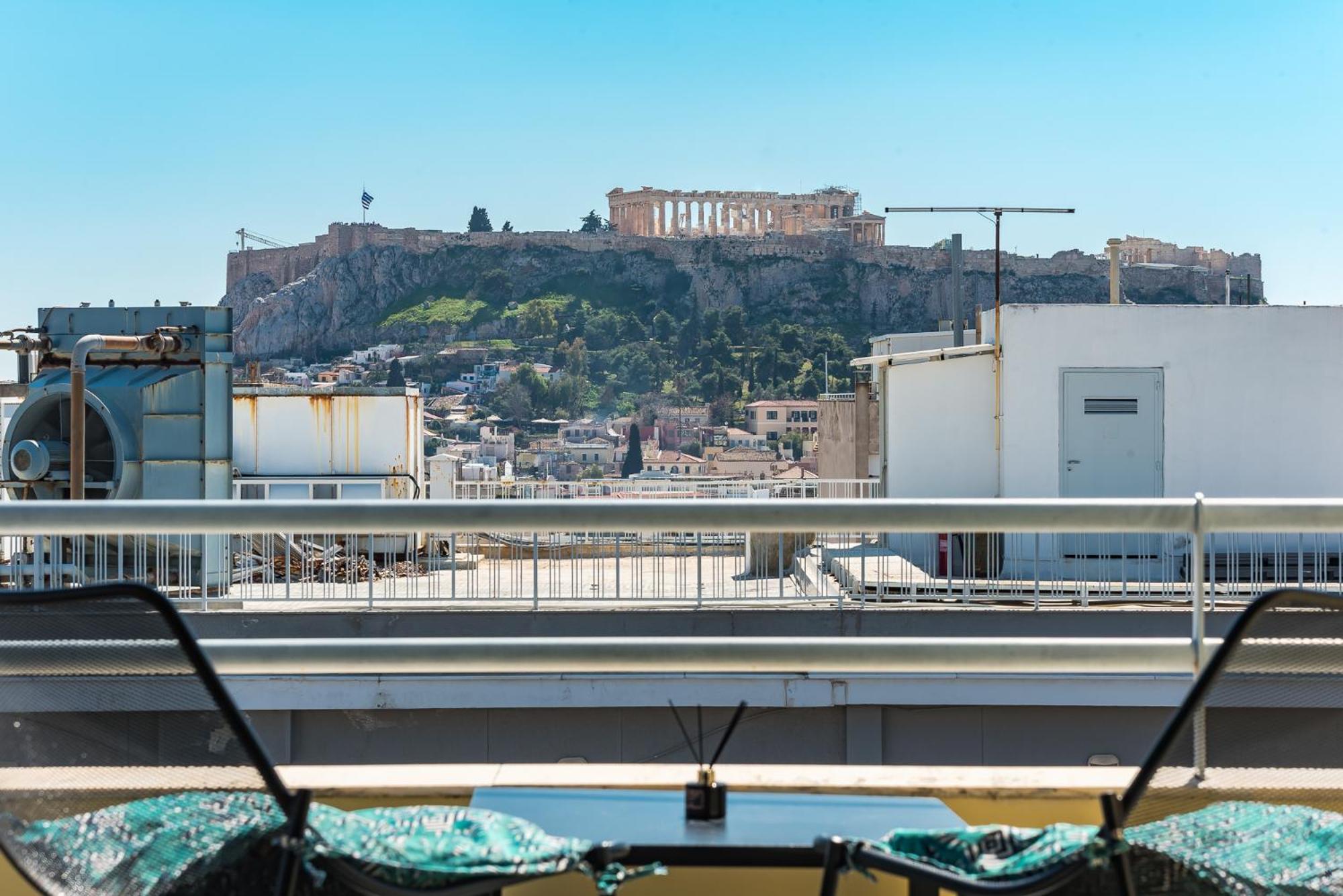 Acropolis View Mini Sky Suite & Hot Tub Atény Exteriér fotografie