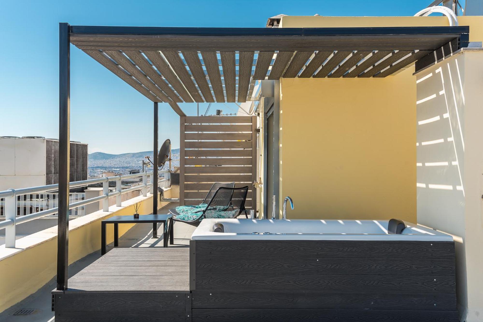 Acropolis View Mini Sky Suite & Hot Tub Atény Exteriér fotografie