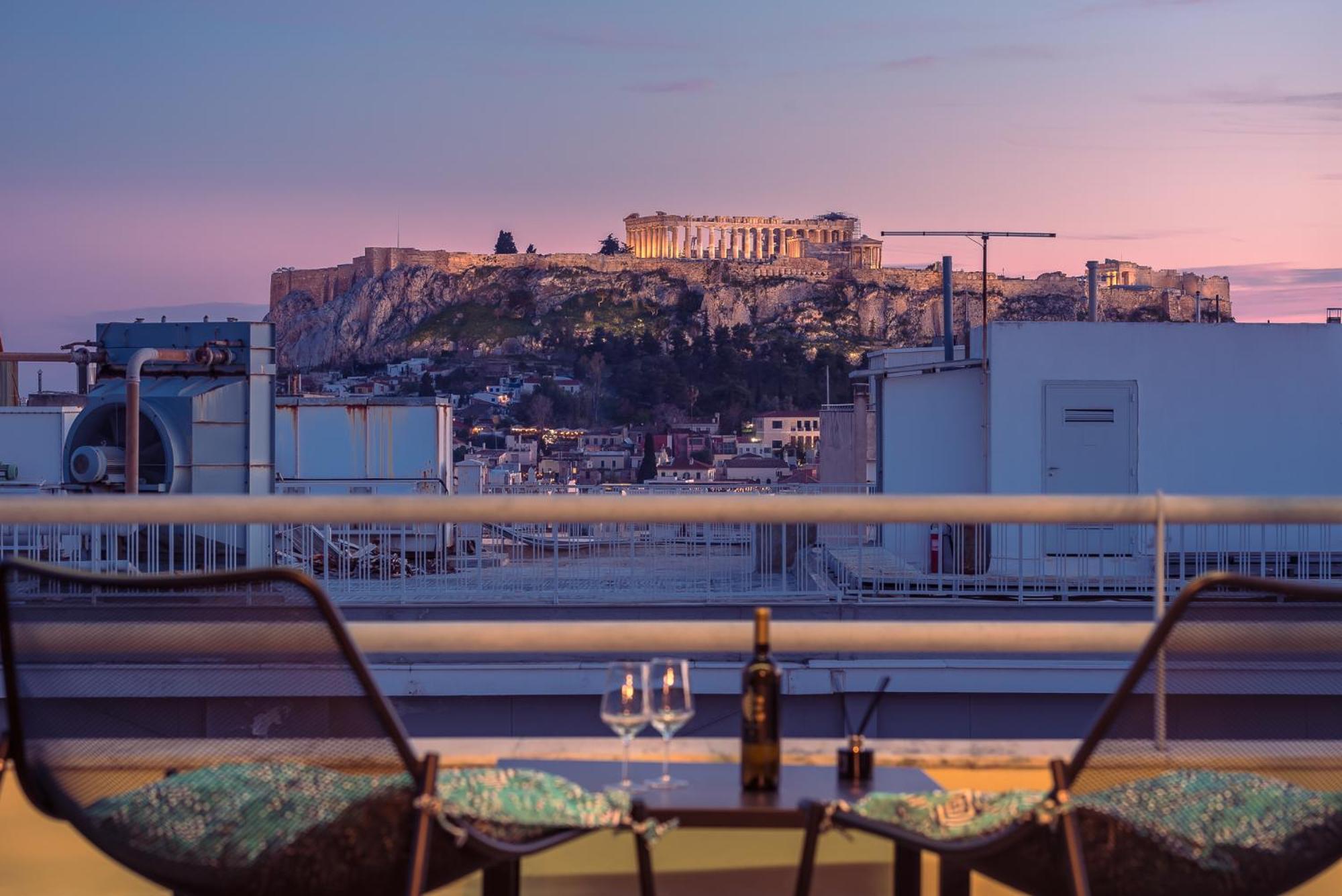 Acropolis View Mini Sky Suite & Hot Tub Atény Exteriér fotografie