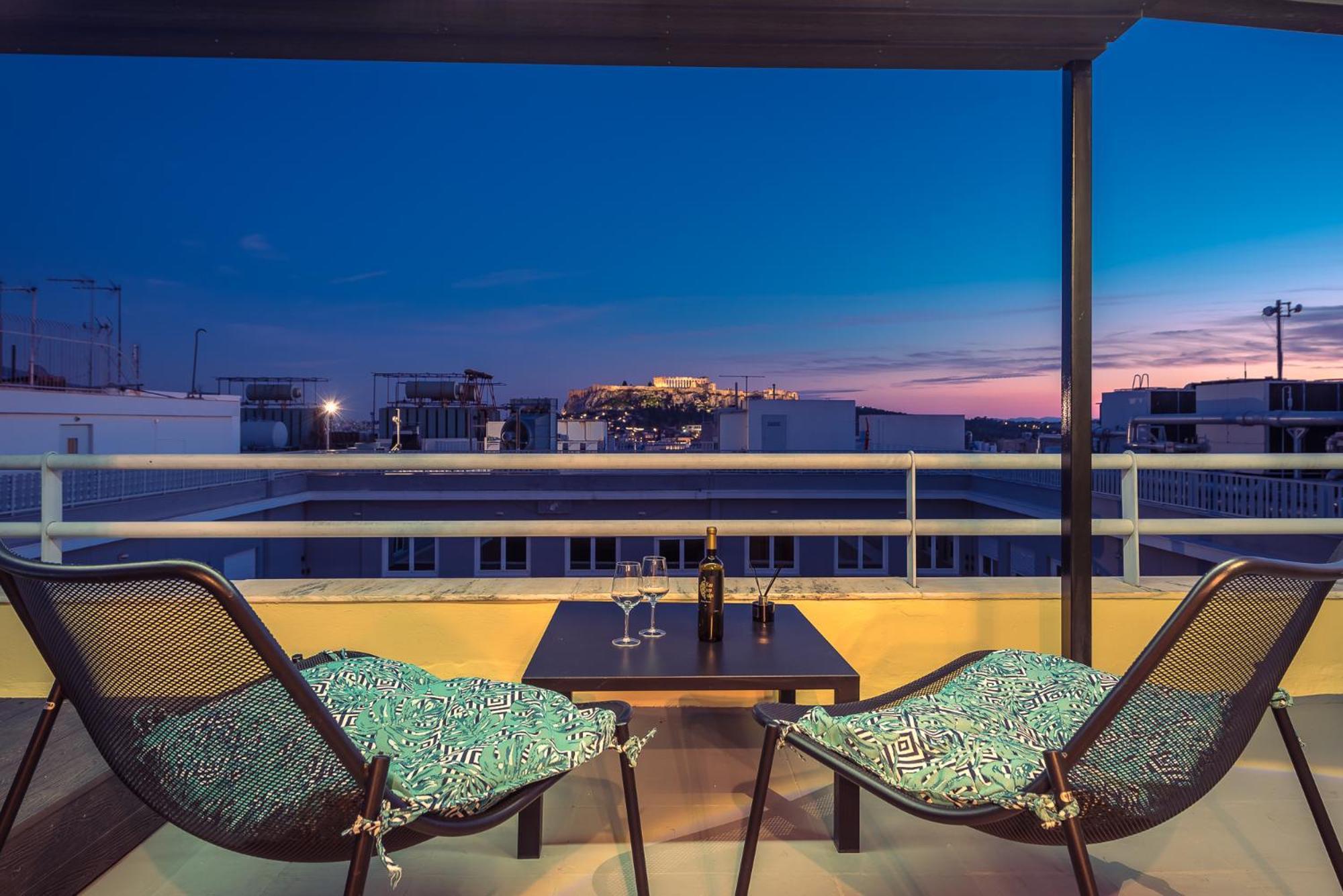 Acropolis View Mini Sky Suite & Hot Tub Atény Exteriér fotografie