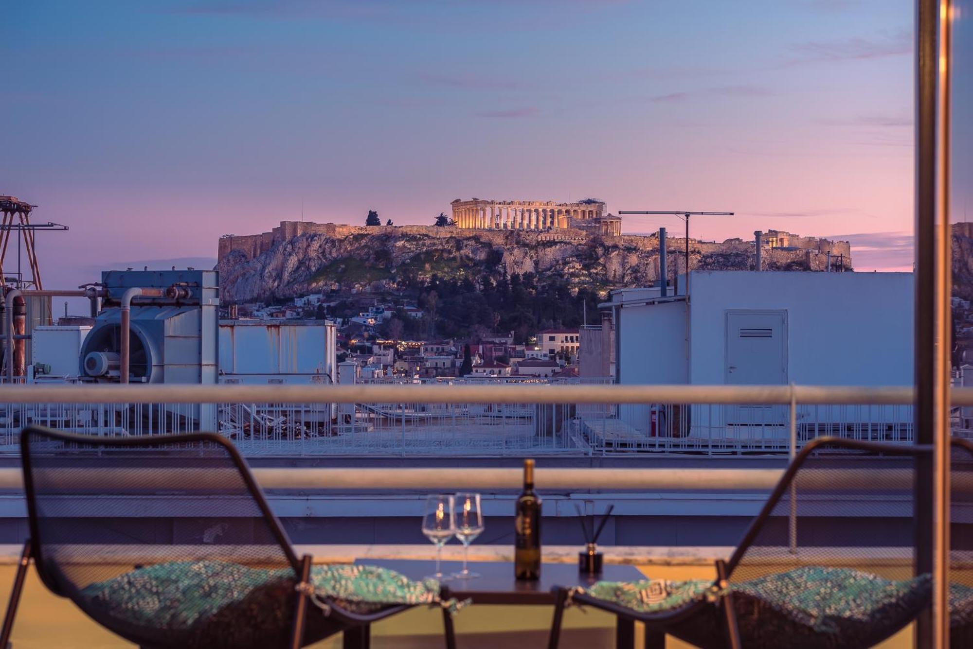 Acropolis View Mini Sky Suite & Hot Tub Atény Exteriér fotografie