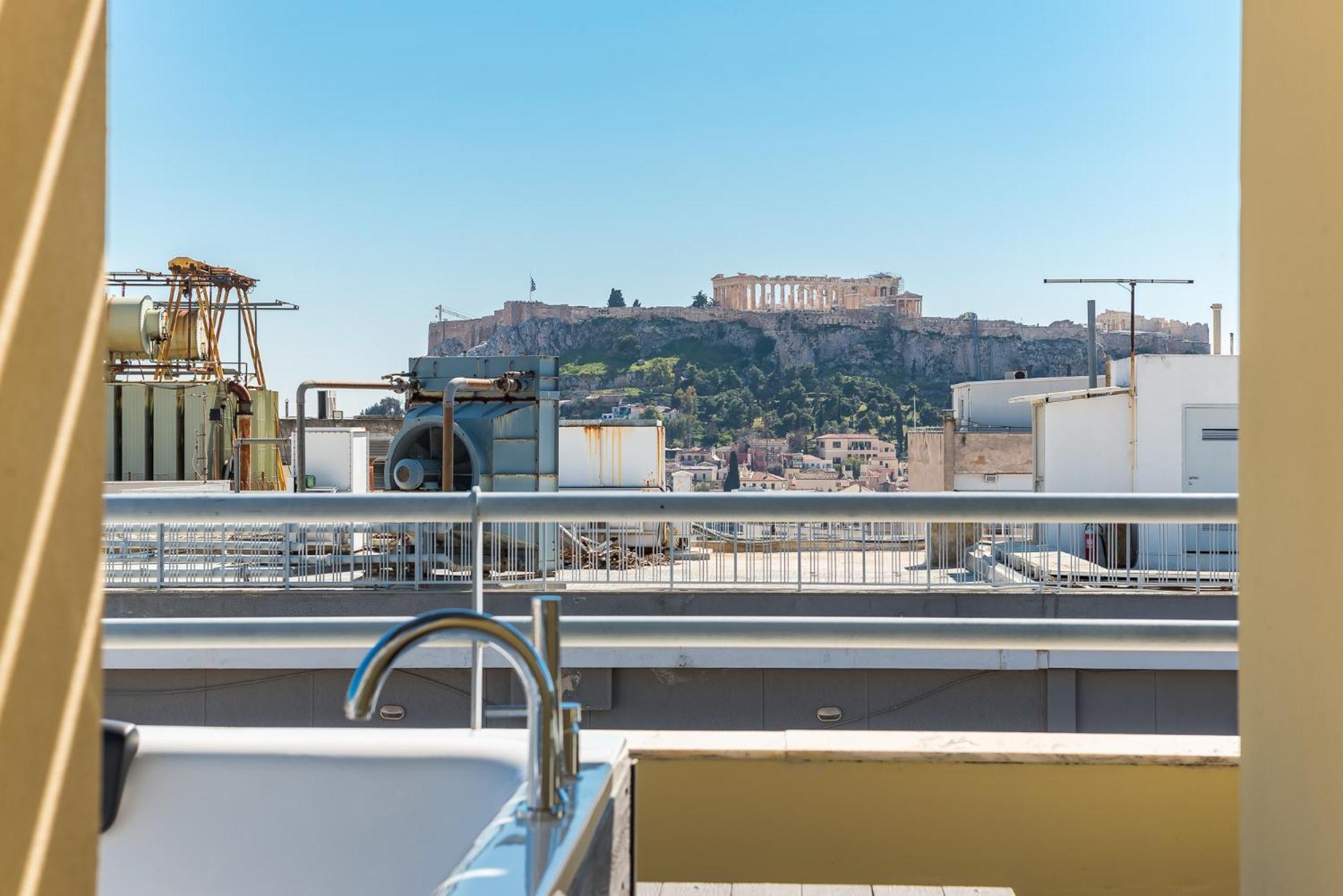 Acropolis View Mini Sky Suite & Hot Tub Atény Exteriér fotografie