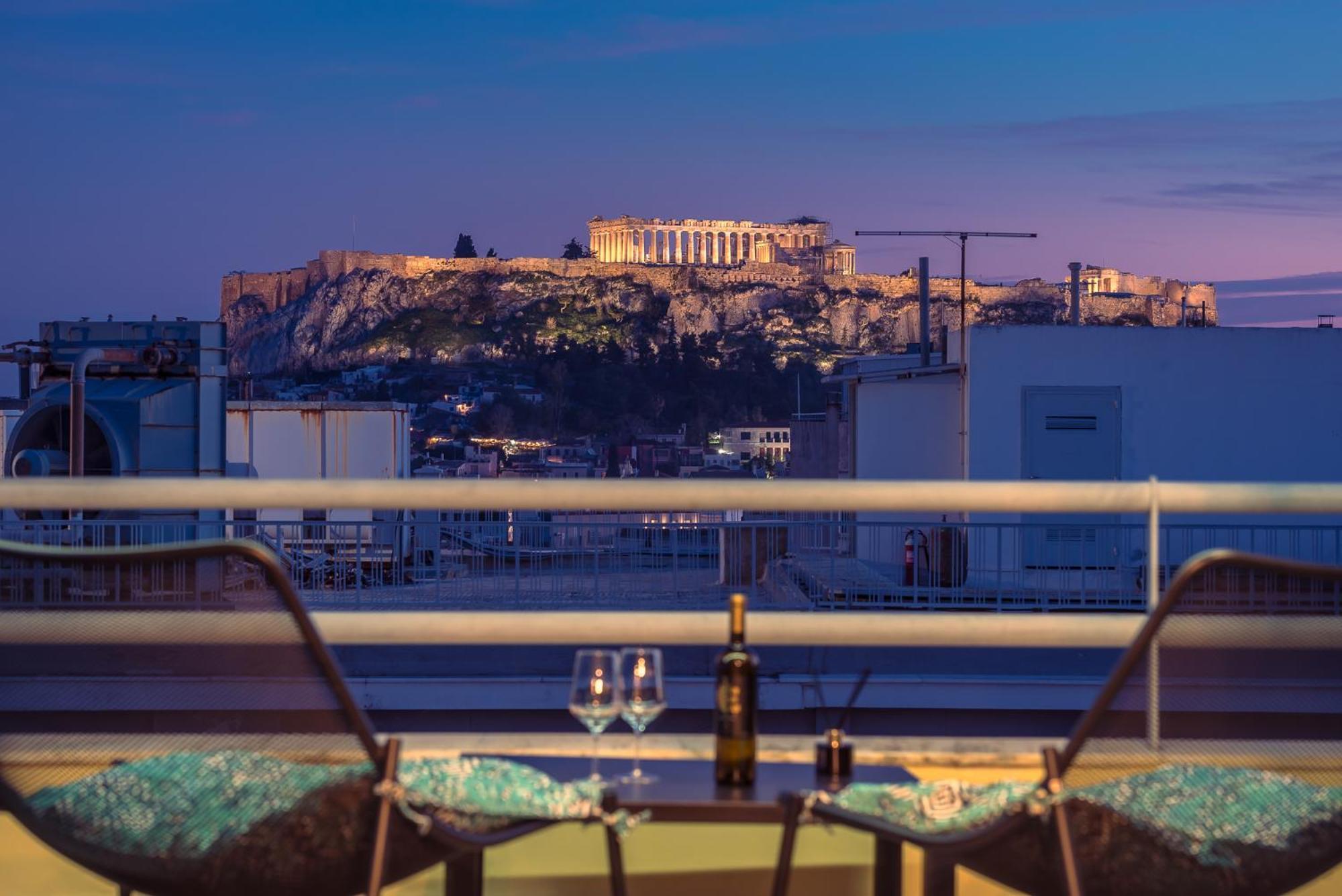 Acropolis View Mini Sky Suite & Hot Tub Atény Exteriér fotografie