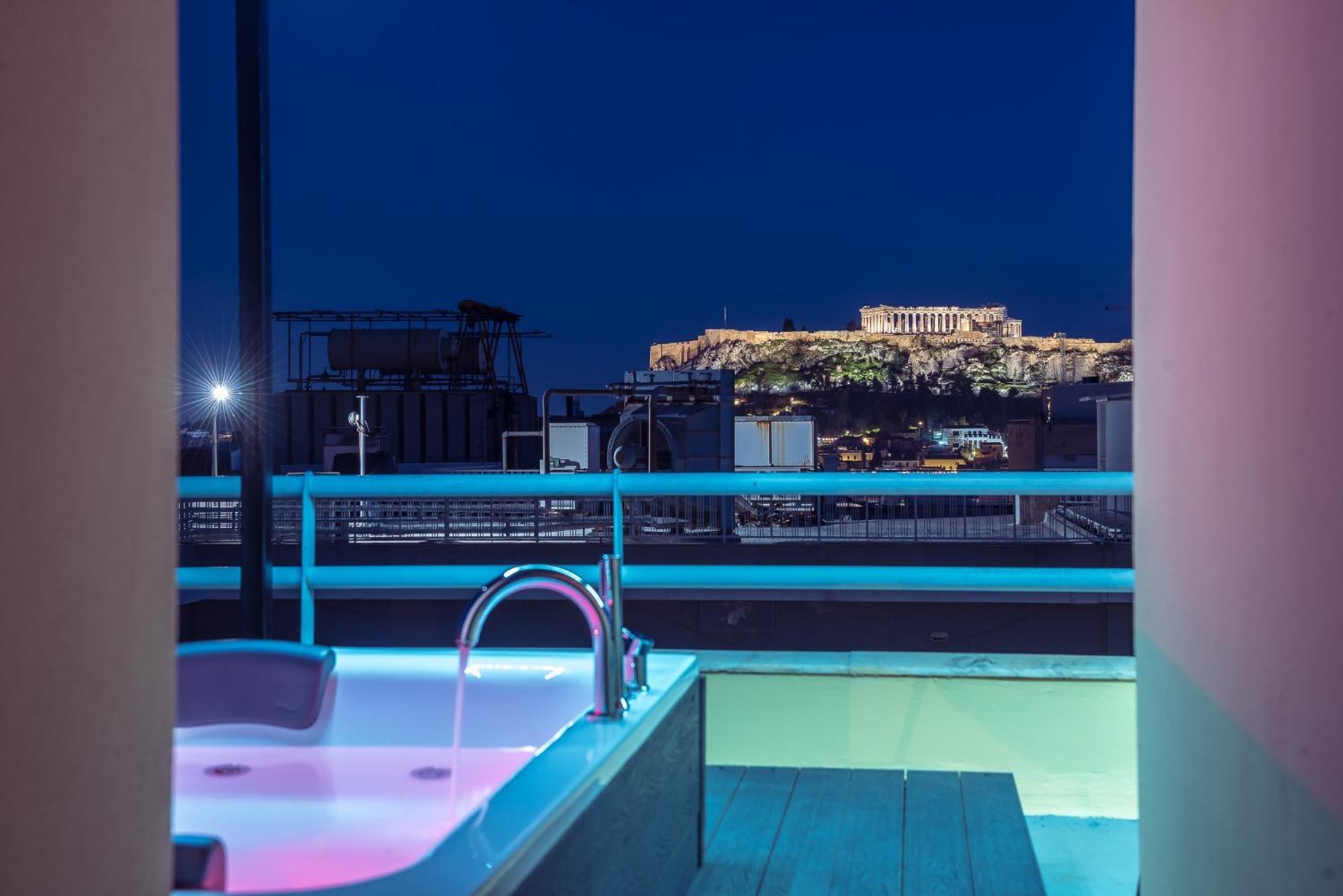 Acropolis View Mini Sky Suite & Hot Tub Atény Exteriér fotografie