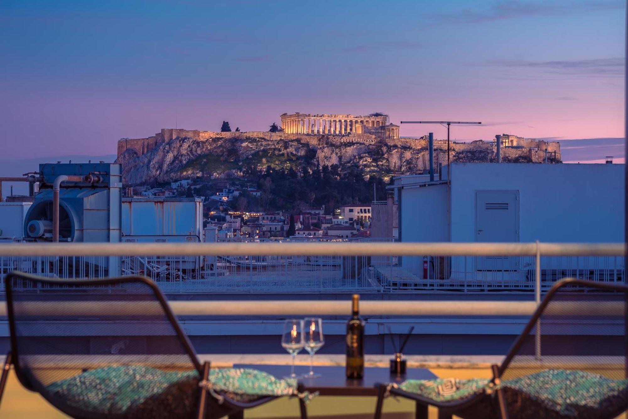 Acropolis View Mini Sky Suite & Hot Tub Atény Exteriér fotografie