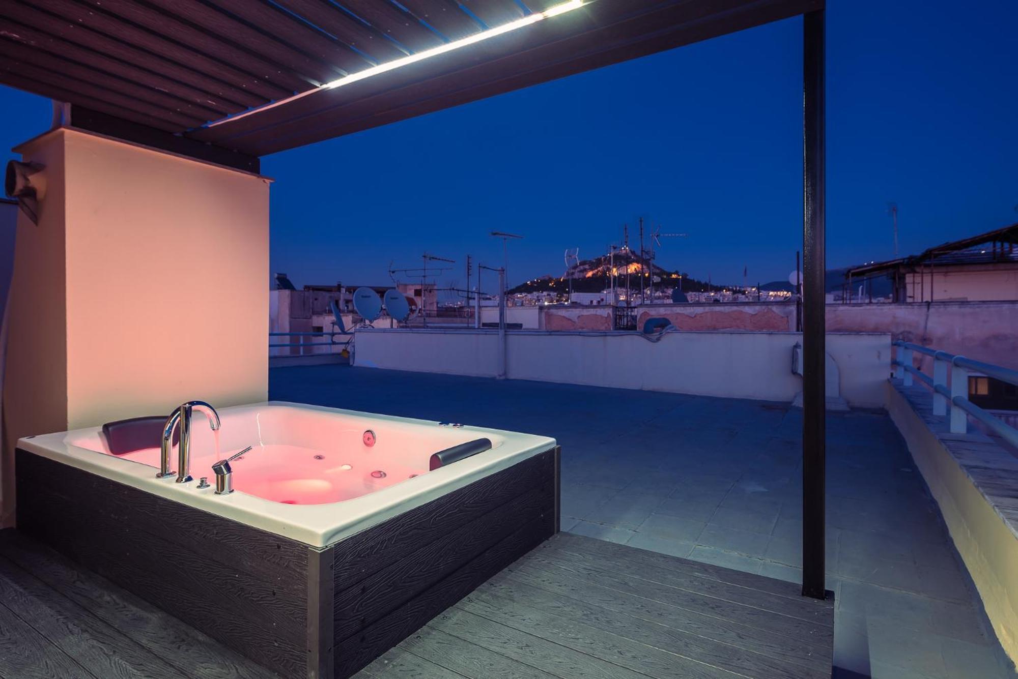 Acropolis View Mini Sky Suite & Hot Tub Atény Exteriér fotografie
